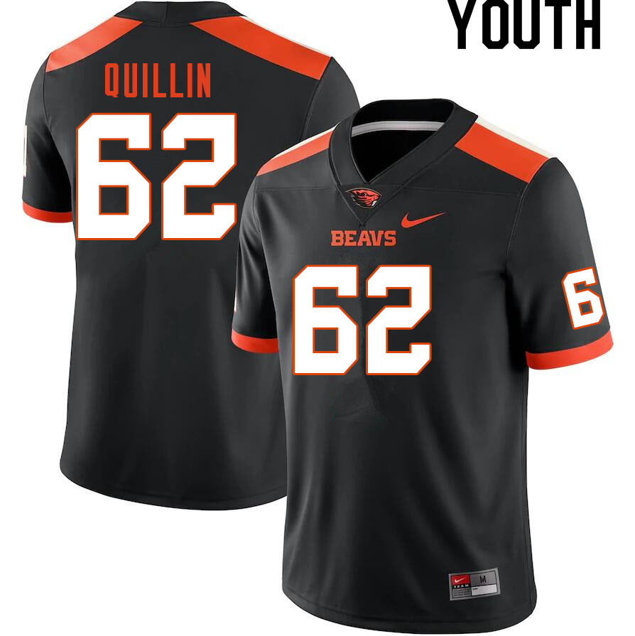 Youth #62 Joe Quillin Oregon State Beavers College Football Jerseys Sale-Black